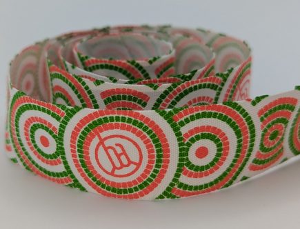 custom cotton ribbon, printed cotton ribbon, custom designed cotton ribbon, eco friendly printed ribbon, holiday cotton ribbon