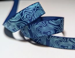 custom logo grosgrain ribbon, patterned grosgrain ribbon, pattern design on grosgrain ribbon, Pantone matching grosgrain ribbon