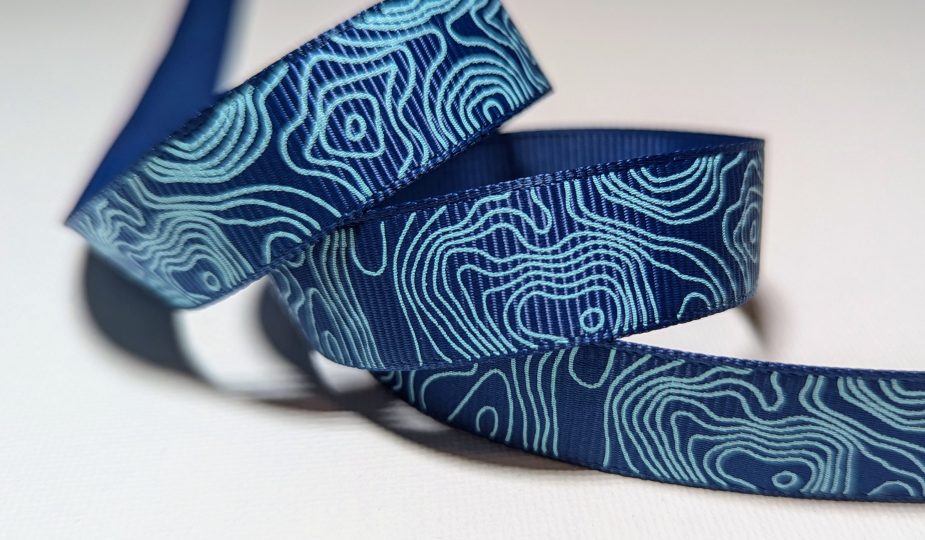 custom logo grosgrain ribbon, patterned grosgrain ribbon, pattern design on grosgrain ribbon, Pantone matching grosgrain ribbon
