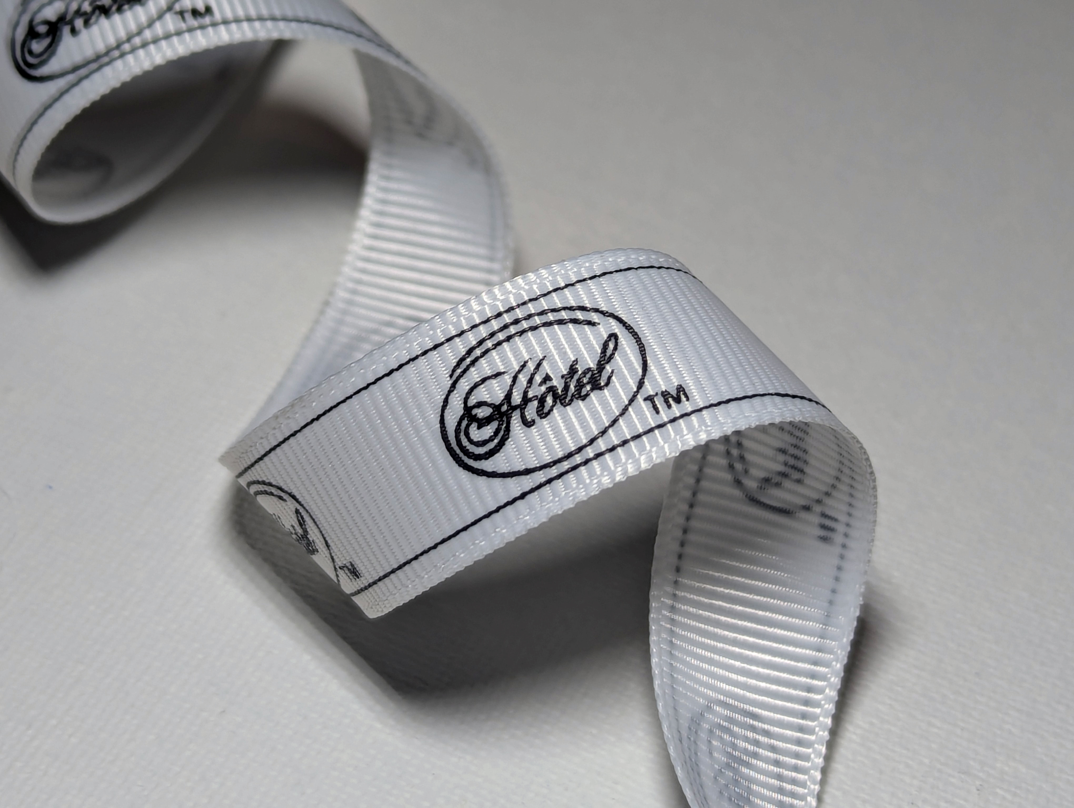 custom printed logo ribbon, custom grosgrain ribbon, corporate ribbon, custom ribbon logo, ustom business ribbon, custom event ribbon