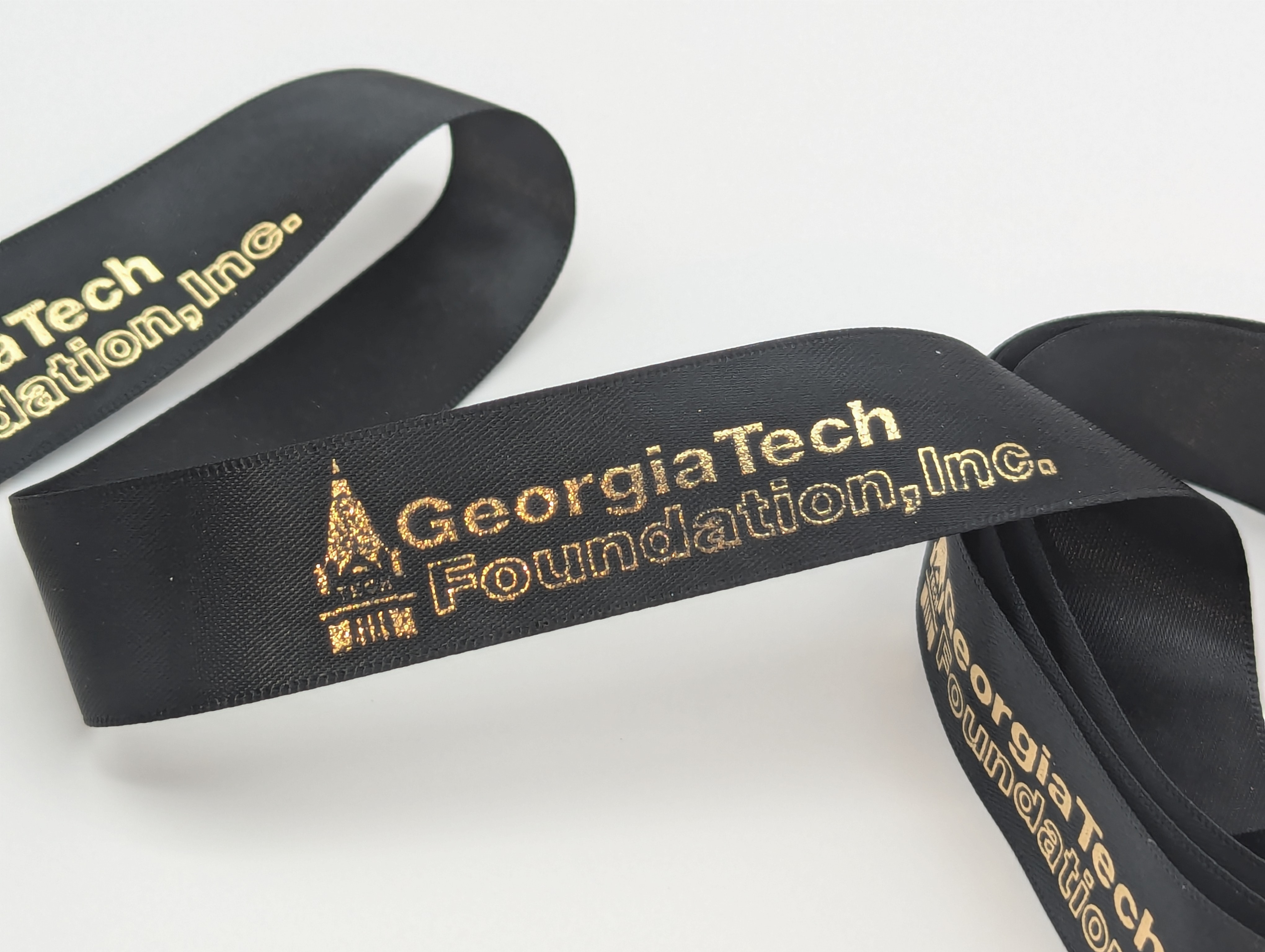 custom ribbon logo, custom ribbon printing, custom ribbon with company logo, custom satin ribbon, logo branded ribbon, logo on ribbon