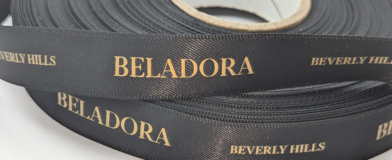 custom satin ribbon, corporate logo ribbon, custom branding ribbon, custom branded ribbon, custom ribbon, logo ribbon printing