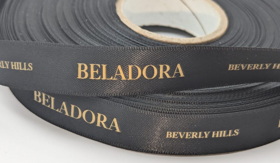 custom satin ribbon, corporate logo ribbon, custom branding ribbon, custom branded ribbon, custom ribbon, logo ribbon printing