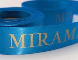custom satin ribbon, custom logo ribbon, logo on ribbon, logo ribbon, logo ribbon imprint, custom event ribbon