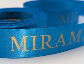custom satin ribbon, custom logo ribbon, logo on ribbon, logo ribbon, logo ribbon imprint, custom event ribbon