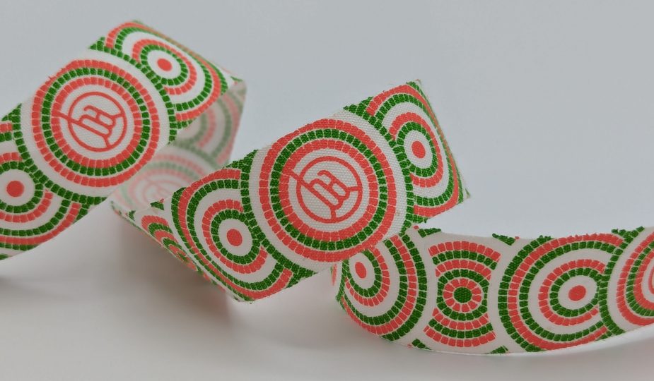 customized cotton ribbon, custom logo cotton ribbon, custom event ribbon, eco friendly ribbon, natural cotton printed ribbon