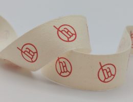 natural cotton ribbon with logo, custom cotton ribbon, cotton event ribbon, custom logo ribbon, printed cotton ribbon