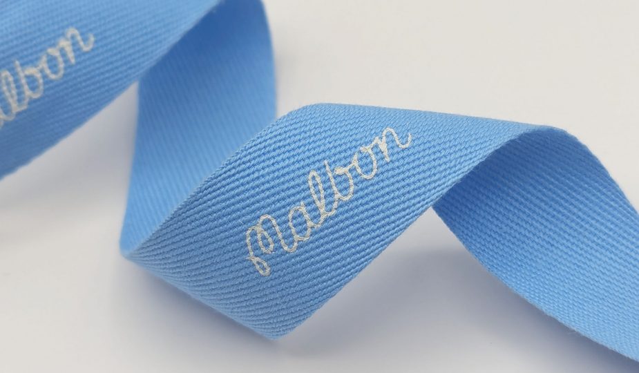 custom dyed cotton ribbon, custom logo cotton ribbon, dyed cotton ribbon, Pantone matching cotton ribbon