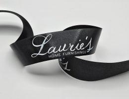 custom logo ribbon, custom branding ribbon, custom event ribbon, satin logo ribbon, company branding ribbon