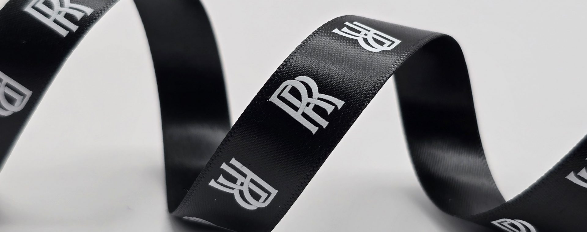 custom satin ribbon, custom logo ribbon, branded satin ribbon, custom printed logo ribbon