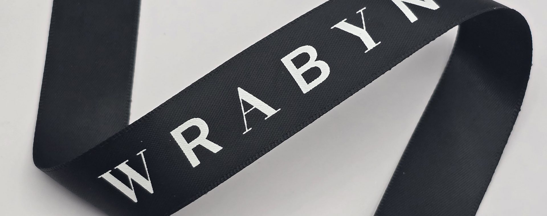 custom logo ribbon, custom satin ribbon, branded satin ribbon, business logo on ribbon, company custom ribbon