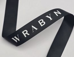 custom logo ribbon, custom satin ribbon, branded satin ribbon, business logo on ribbon, company custom ribbon