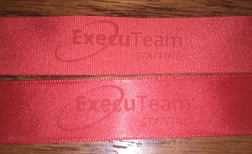 custom tone on tone logo ribbon, custom logo ribbon, Pantone matching satin ribbon, pantone matching matte textured ribbon