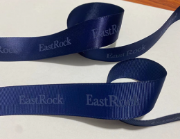 custom tone on tone logo ribbon, custom satin Pantone matching ribbon, pantone matching grosgrain ribbon, custom logo ribbon