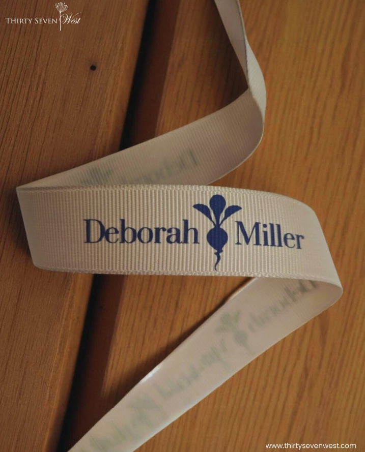 corporate branding ribbon, custom logo ribbon, pantone matching grosgrain ribbon, custom ribbons, pantone matching ribbon, natural color logo ribbon