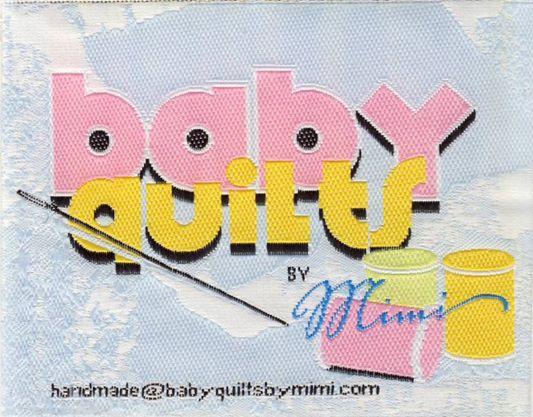 custom baby quilt labels, personalized baby quilt labels, quilting labels, woven quilt labels, baby labels