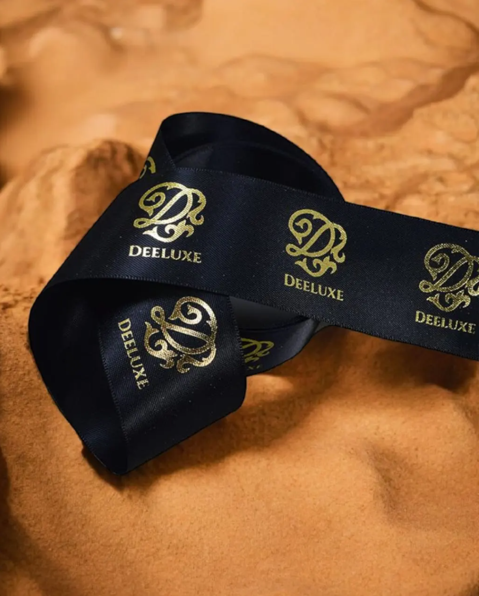 custom logo ribbon, custom ribbons, signature logo ribbons, custom satin ribbon, branding logo ribbon, personalized satin ribbon