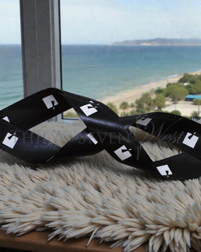 custom satin ribbon, 2 sided printed ribbon, custom logo ribbon, double sided printed ribbon, company branding ribbon (1)