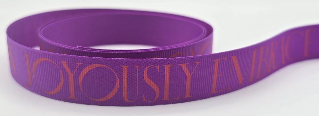 Custom logo ribbon, logo printed grosgrain ribbon, Pantone matching logo ribbon, company custom ribbon, company logo custom ribbon