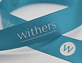 Pantone matching logo ribbon, logo ribbon imprint, custom logo ribbon, logo ribbon printing, logo branded ribbon, company custom ribbon