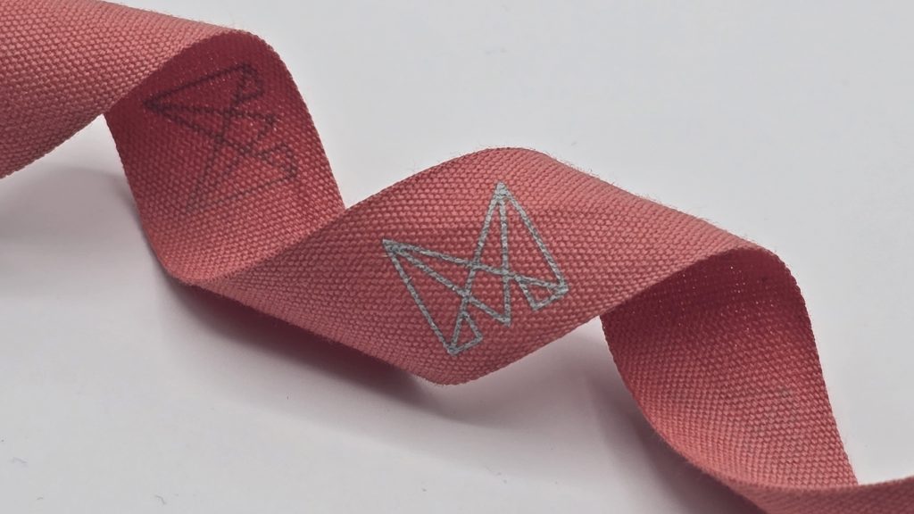 custom logo ribbon, Custom dyed cotton ribbon, Pantone matching cotton ribbon, eco friendly ribbon, custom cotton printed ribbon