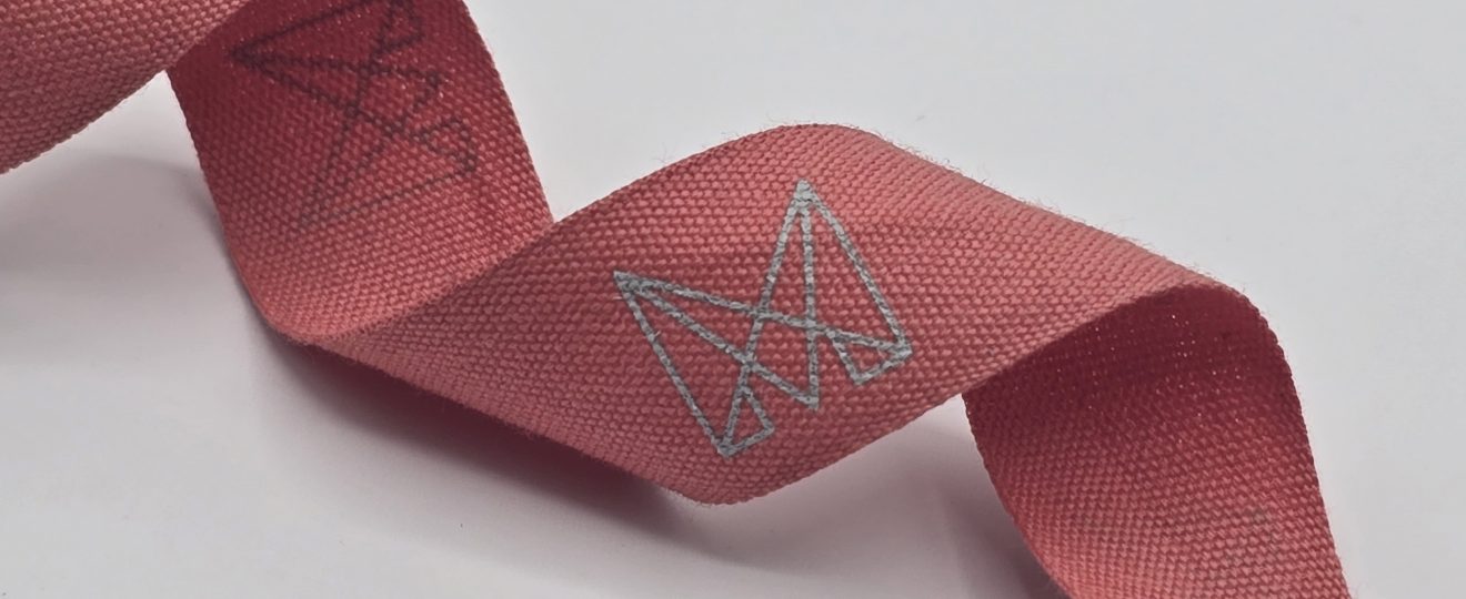 custom logo ribbon, Custom dyed cotton ribbon, Pantone matching cotton ribbon, eco friendly ribbon, custom cotton printed ribbon