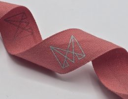 custom logo ribbon, Custom dyed cotton ribbon, Pantone matching cotton ribbon, eco friendly ribbon, custom cotton printed ribbon