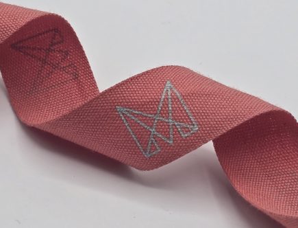 custom logo ribbon, Custom dyed cotton ribbon, Pantone matching cotton ribbon, eco friendly ribbon, custom cotton printed ribbon