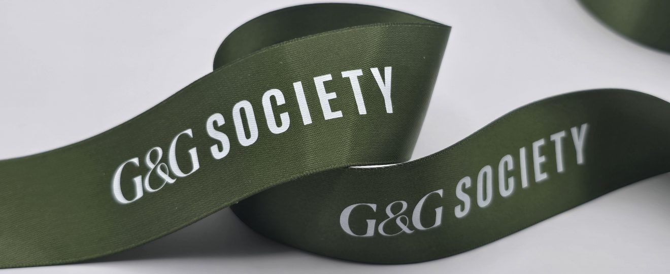 custom logo ribbon, corporate logo ribbon, custom business ribbon, custom company logo ribbon, custom satin ribbon