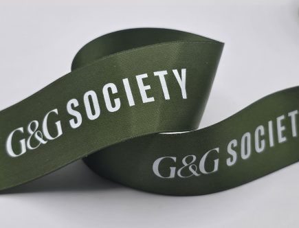 custom logo ribbon, corporate logo ribbon, custom business ribbon, custom company logo ribbon, custom satin ribbon
