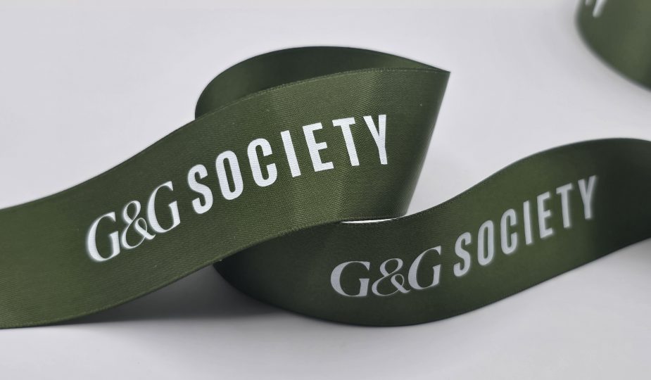 custom logo ribbon, corporate logo ribbon, custom business ribbon, custom company logo ribbon, custom satin ribbon