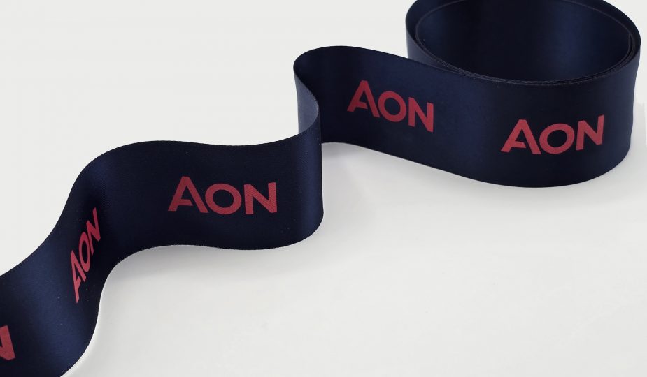 custom logo ribbon, corporate logo ribbon, custom event ribbon, satin logo ribbon, ribbon with logo, custom dyed ribbon, branded ribbon