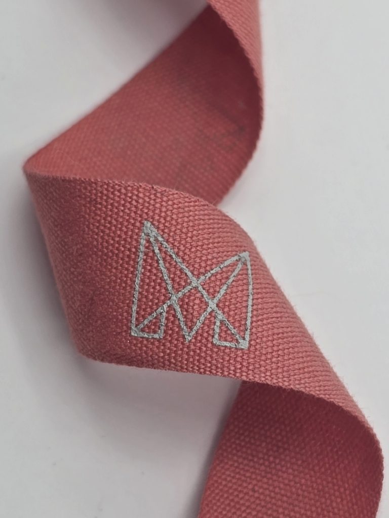 custom logo ribbon, cotton custom ribbon, Pantone matching cotton ribbon, custom printed cotton ribbon, cotton branded ribbon