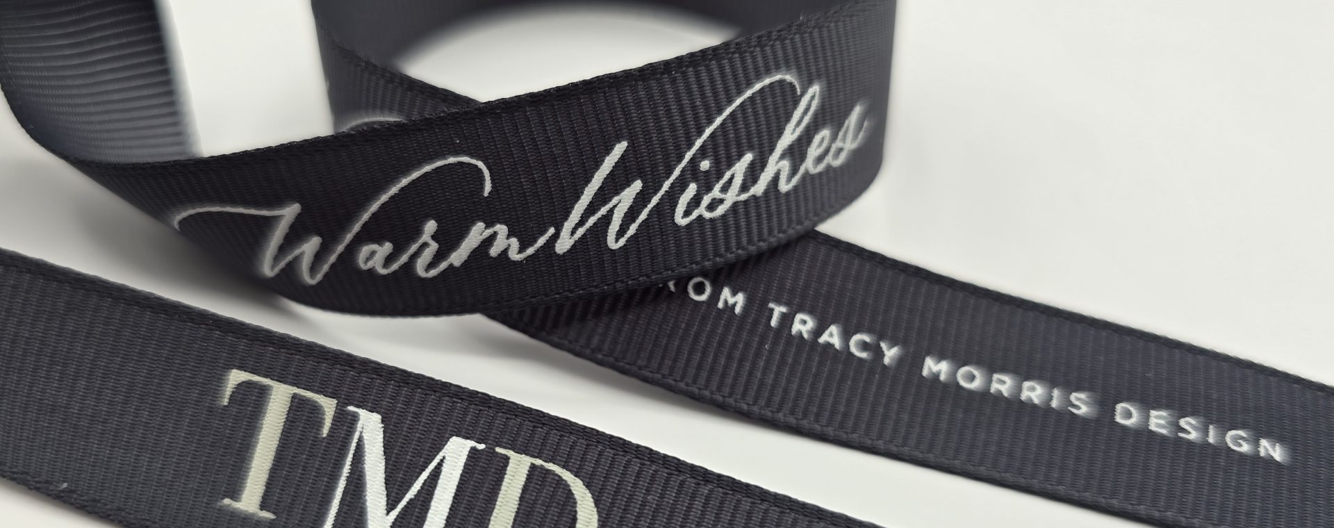 custom logo ribbon, custom grosgrain logo ribbon, custom grosgrain ribbon, custom branded ribbon, corporate logo ribbon