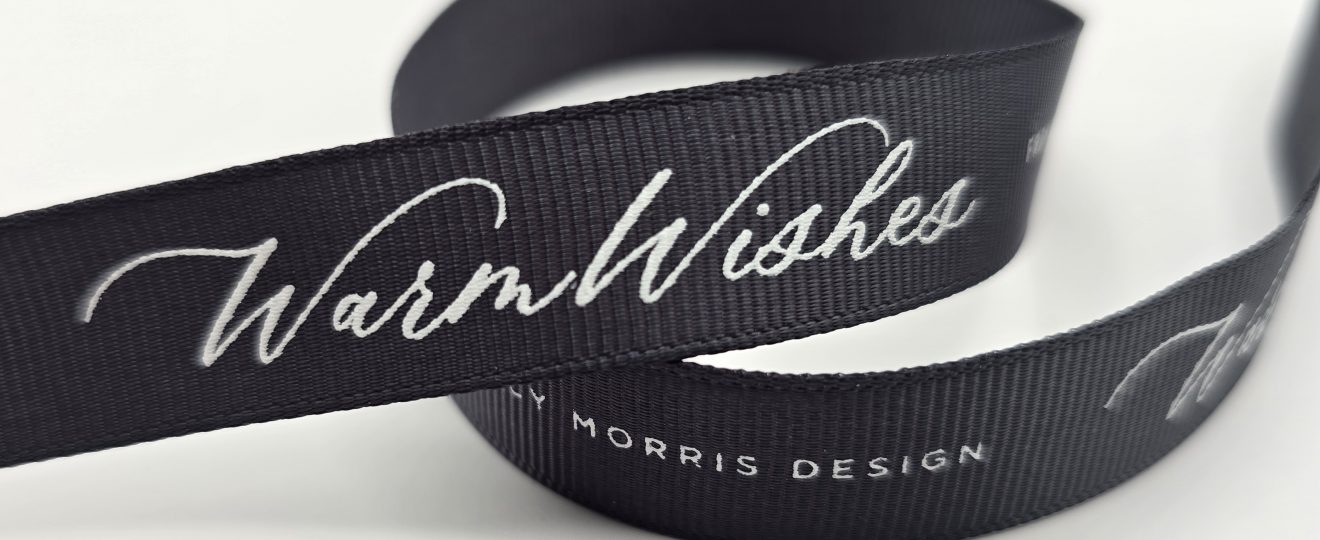 custom logo ribbon, pantone matched grosgrain ribbon, Pantone matching logo ribbon, custom grosgrain ribbon, custom branding ribbon
