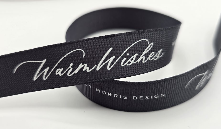 custom logo ribbon, pantone matched grosgrain ribbon, Pantone matching logo ribbon, custom grosgrain ribbon, custom branding ribbon