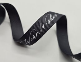 logo printed grosgrain ribbon, custom logo ribbon, business logo on ribbon, company custom ribbon, custom printed logo ribbon