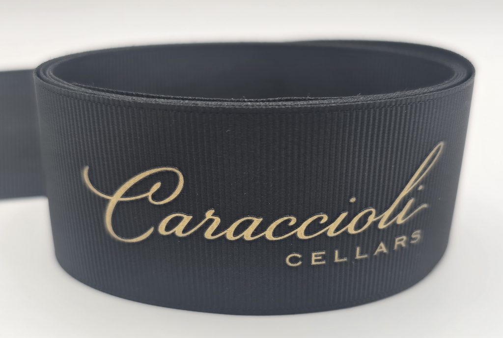 logo printed ribbon, custom logo ribbon, grosgrain printed ribbon, raised print on grosgrain ribbon, ribbon with logo , custom print grosgrain ribbon, custom grosgrain ribbon