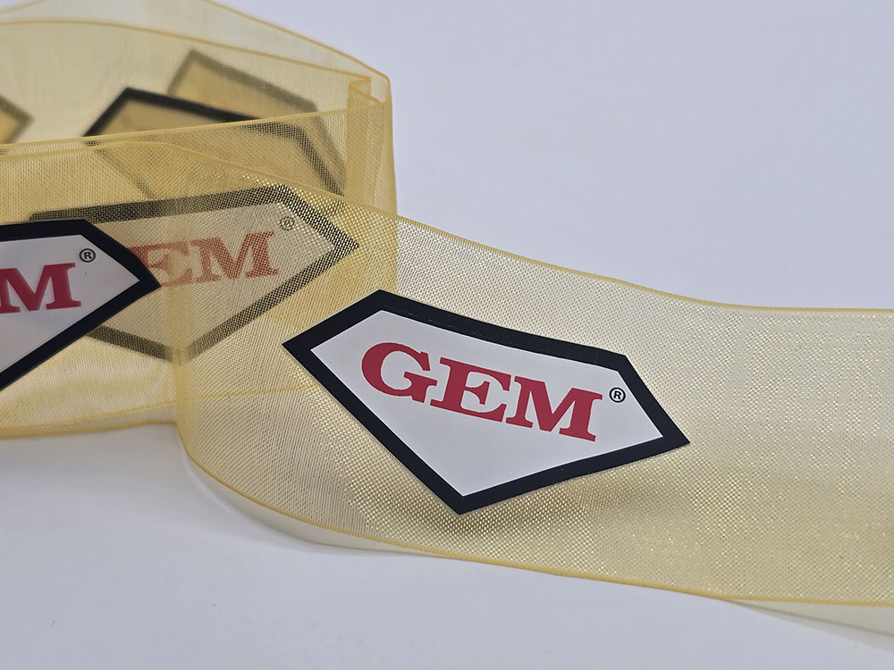Custom logo ribbon, custom organza ribbon, custom branding ribbon, sheer logo ribbon, custom printed ribbon, customized ribbon